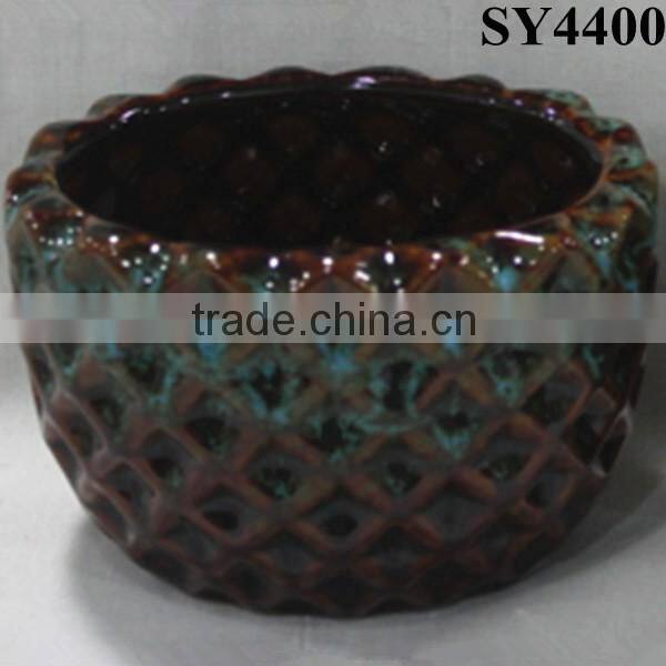 Small indoor porcelain flower pots planters