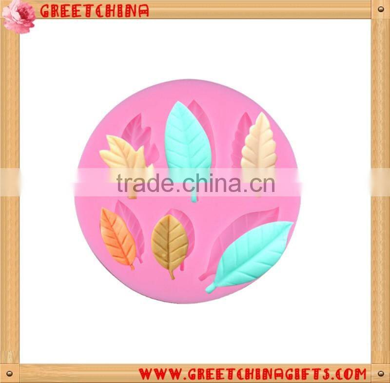 Leaf press mold shaped silicone mold cake decoration fondant cake 3D food grade silicone mould