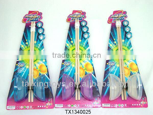 Multifunctional Children Wooden Telescopic Rod Diabolo BambooToys