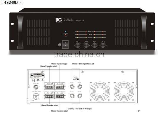 ITC T-4S60 Series Most Popular Made in China 4-input Audio Power Amplifier