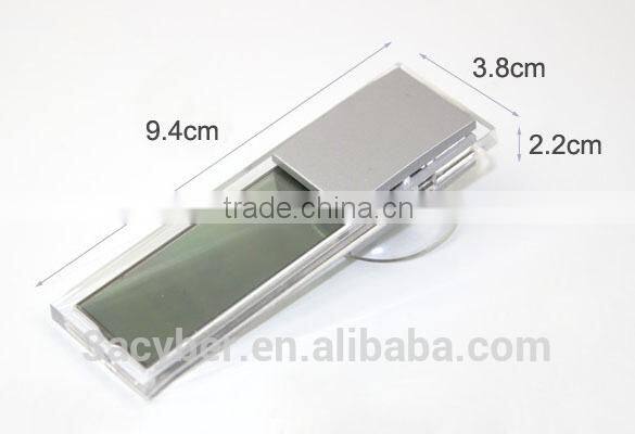 Suction On Windscreen Auto Rear View Mirror Digital Car Thermometer