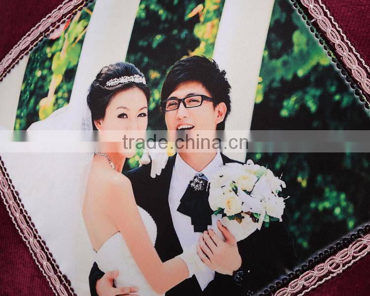 Wine color sublimation pillow case ,square shape