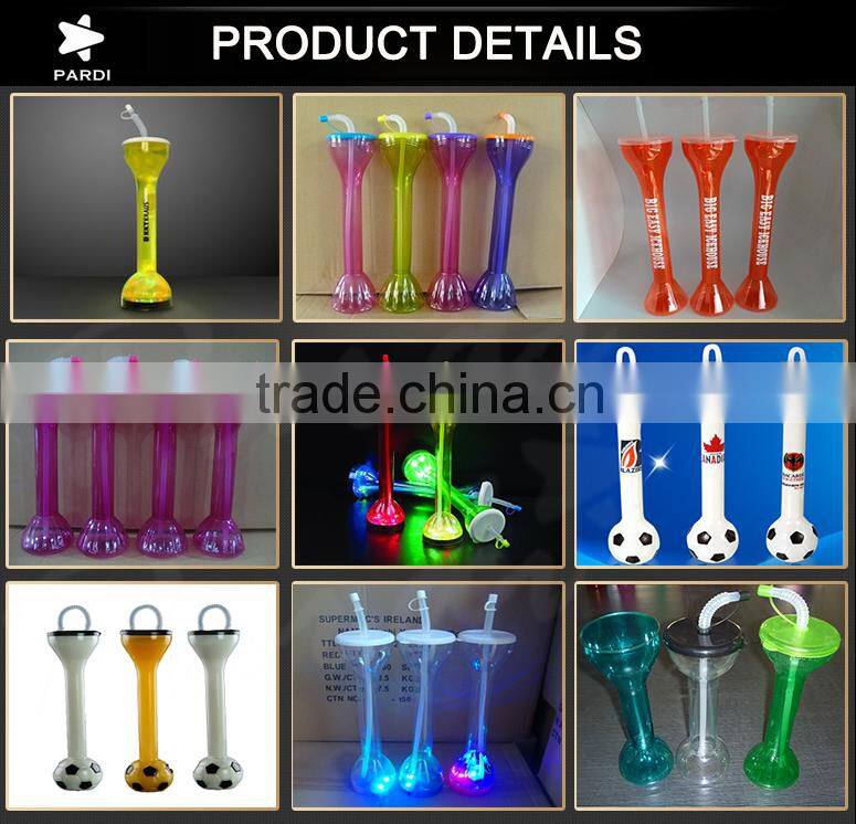 Soccer world cup plastic football shaped beer drinking yard glass