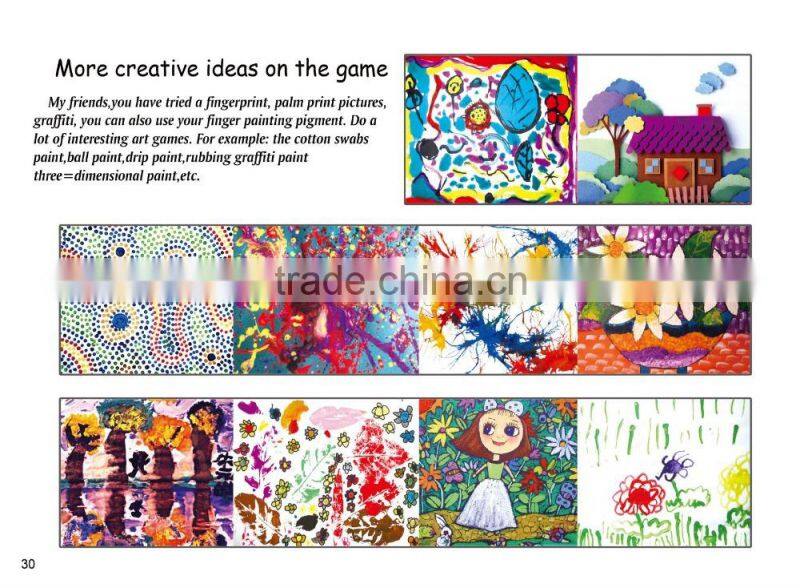 With 4 color paints Health DIY kids finger painting toy foreign kids games