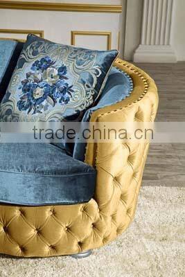 european new classic italian chesterfield design fabric sofa set AL033