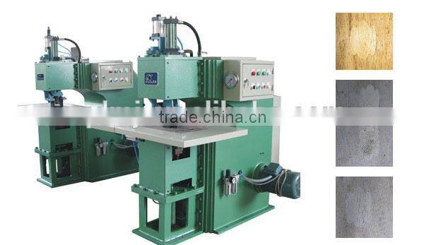 Woodworking veneer patcher machine