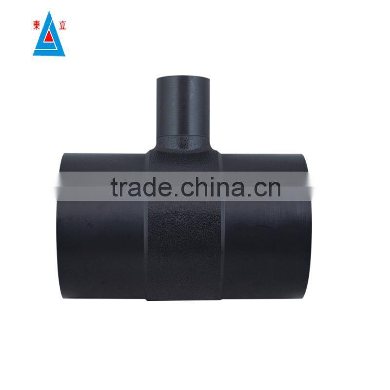 HDPE Pipe fittings 160mm*110mm reudcing tee ISO4227 Standard