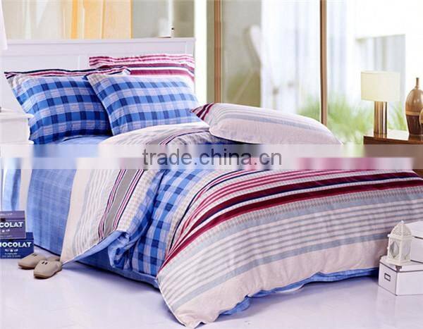 unique line printing double bed comforter set