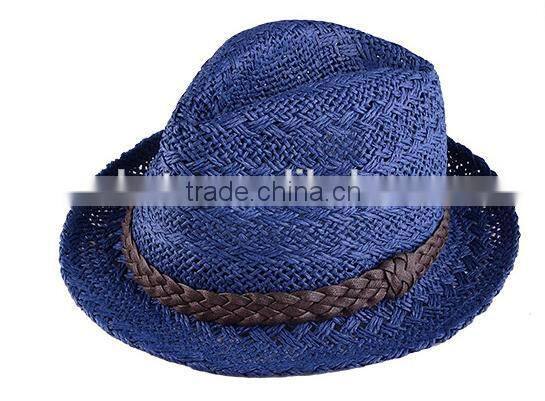 New style High-ranking paper straw 8bu handmade fedora hat