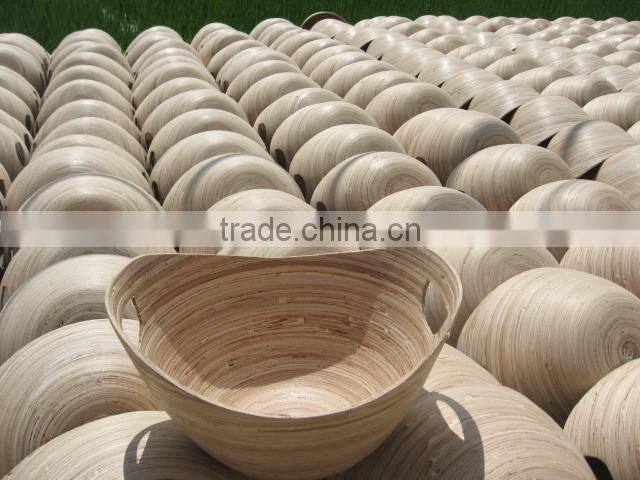 2014 Vietnam bamboo product assorted color large salad bowl