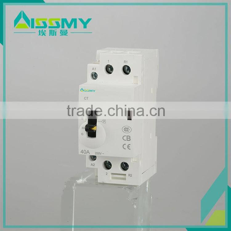 1NO1NC 40A modular ac contctor manual control