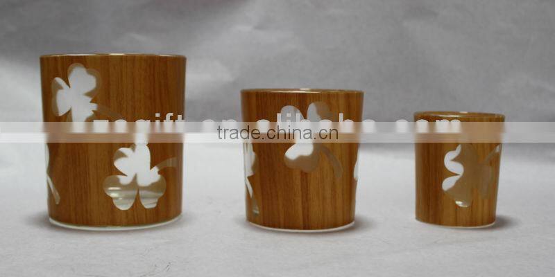 fair wholesale handpainted glass candle holders