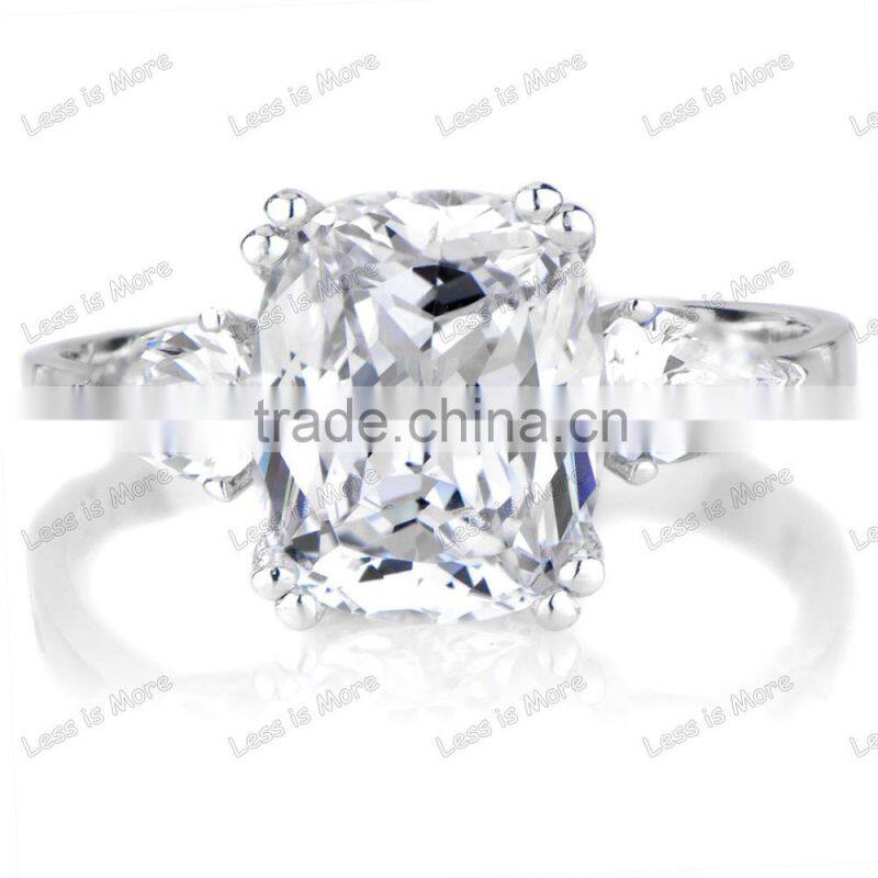 Cushion Cut diamond Engagement s925 Ring