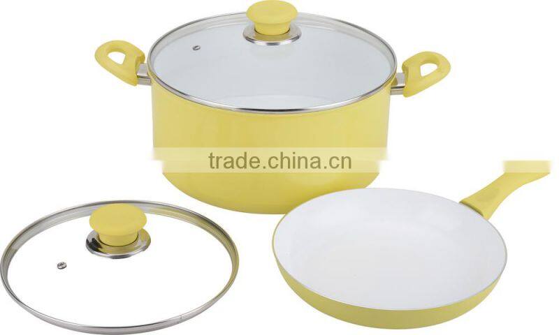 ALUMINUM FORGED CASSEROLE purple ceramic cookware set