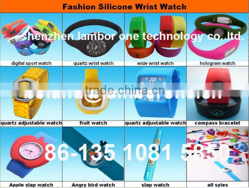 Promotional Gift Shape Adjustable colorful silicone watch strap LED digital watches