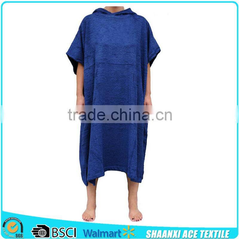 100% cotton terry one color Adult size robe towel plain woven adult robe towel