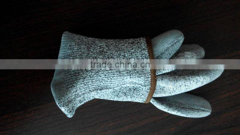 CE EN388 Cut level 5 cut resistance coated latex cut protecting working glove/cut resistant gloves