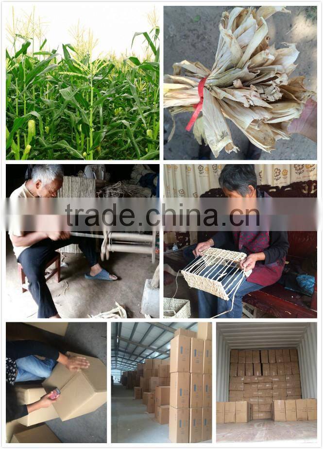 set of 2 maize weaved remote storage baskets