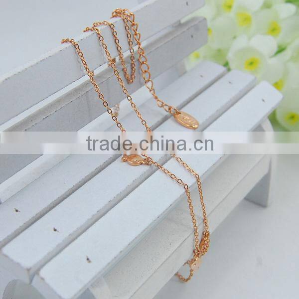 Variety color chain necklace stainless steel fake gold chains