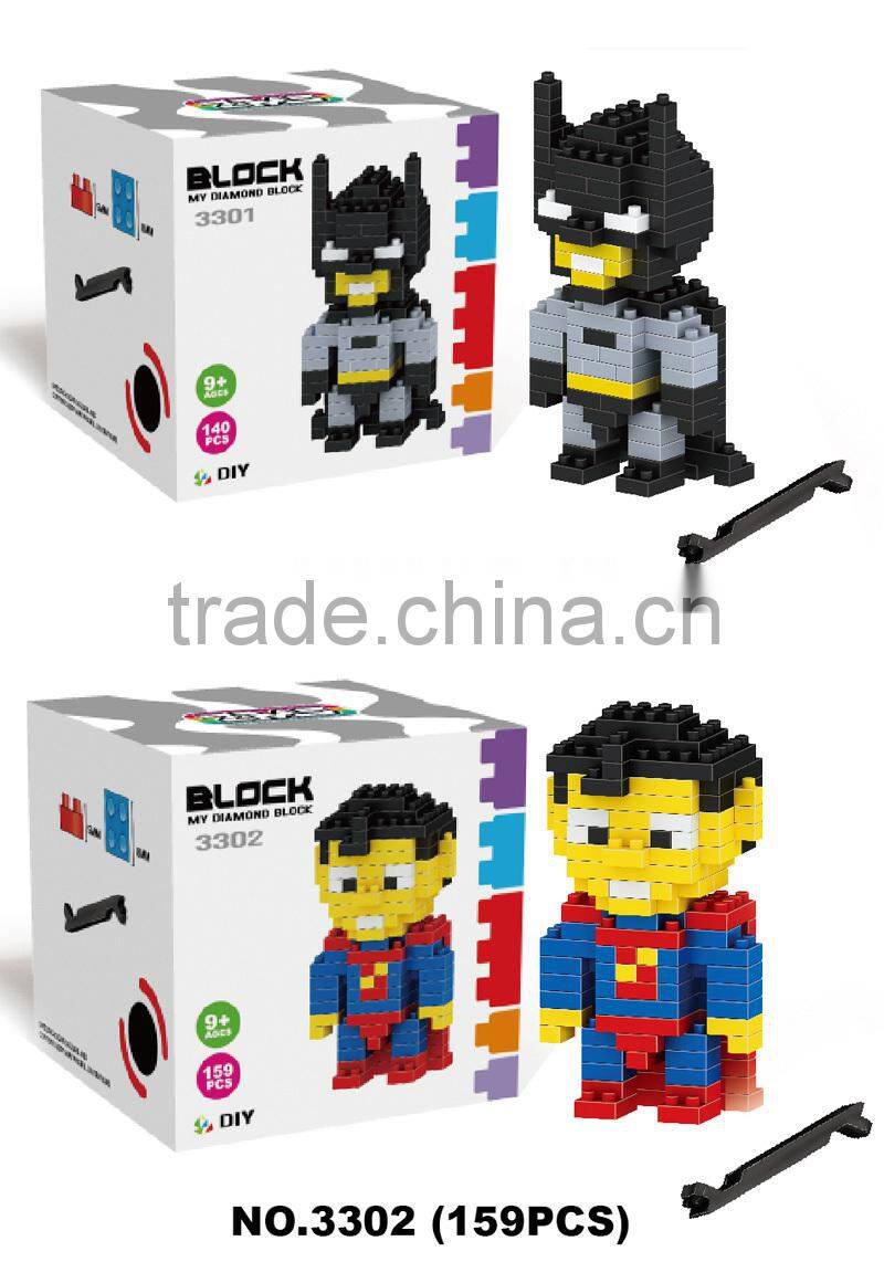 HOT ! 220pcs Super Hero Series Mini figures Nano Building Blocks For Kids