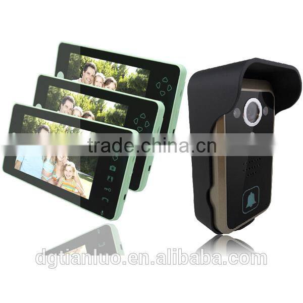 Night Vision Apartment Building Wireless Security System Monitor and Camera