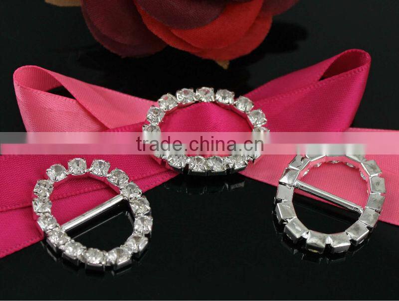 Hot Sale Small Oval Rhinestone Buckles for Ribbon B00600