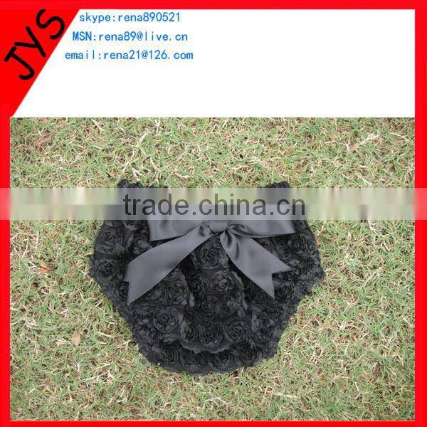 Light pink cotton lace baby bloomers with ruffle