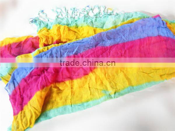 New designs tassel iridescent scarf