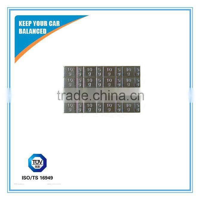 Steel stick on wheel balance weights in roll