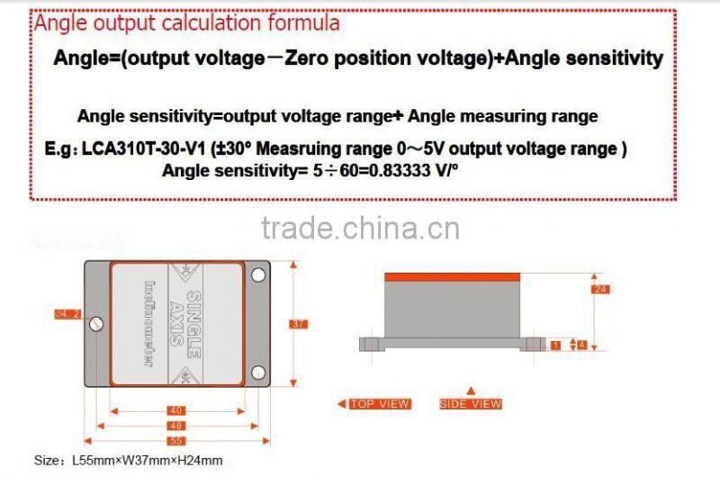 LCA318T Cheaper Electronic Single Shot Inclinometer With Current output(4~20mA or 0~20mA optiontal )