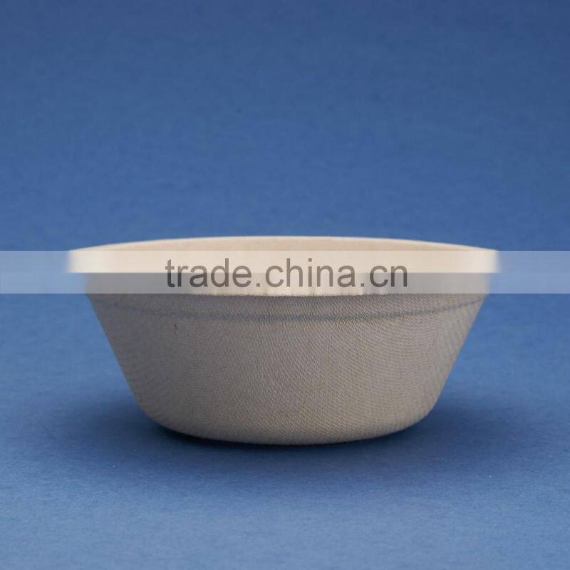 BL-35-UB 350ml unbleached disposable sugarcane bowl