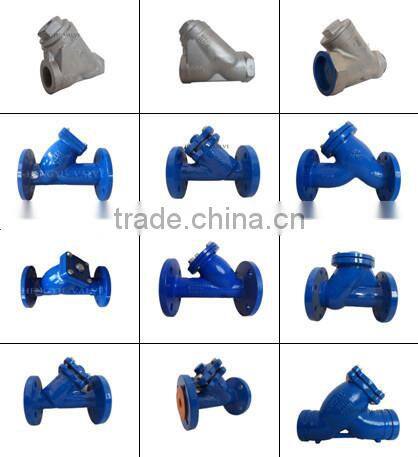 stainless steel cf8m y strainer with ductile iron
