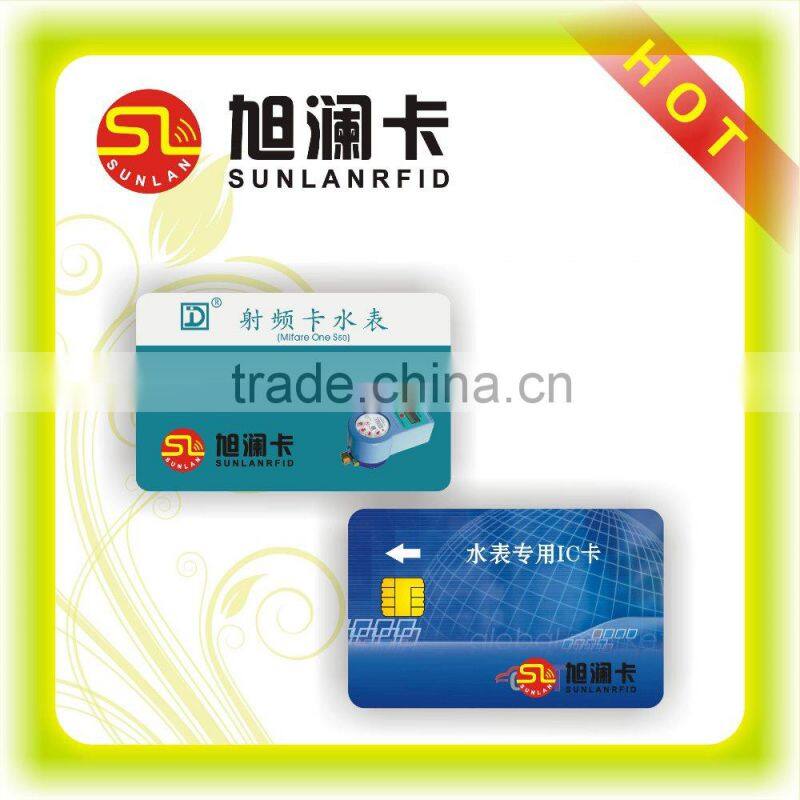 CR80 size plastic rfid chip smart ic card for hotel access control