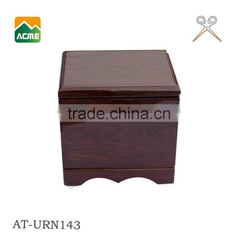 AT-URN143 luxury solid wooden urn supplier