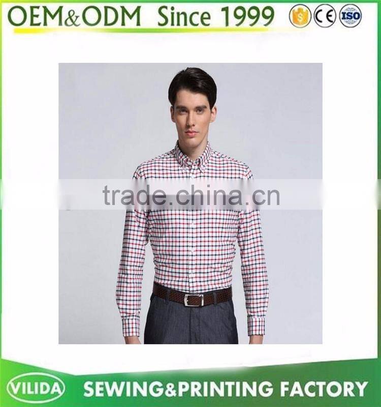 Guangzhou Factory Latest Men Plaid Casual Shirts Of Pictures
