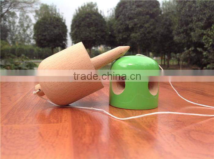 Memory green solid pill kendama,hot sell 5 holes capsule kendama