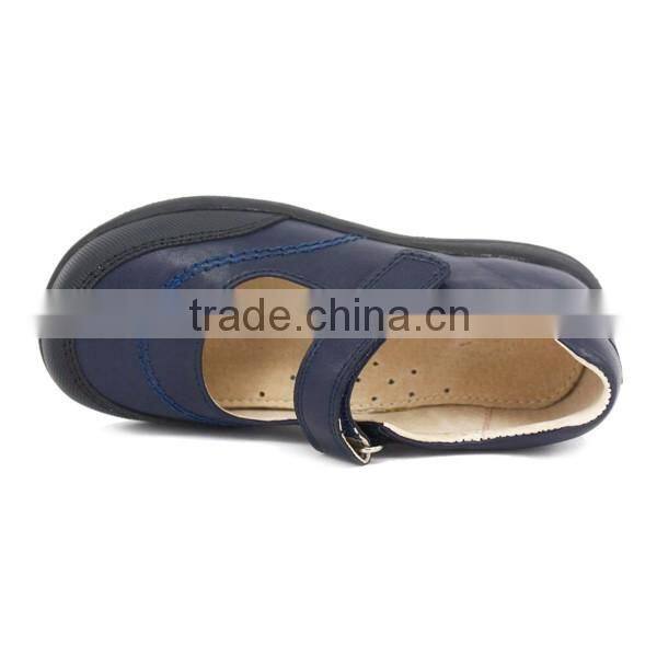 Choozii 2016 Elegant Navy Blue Leather Girls Ballerina Shoes for School