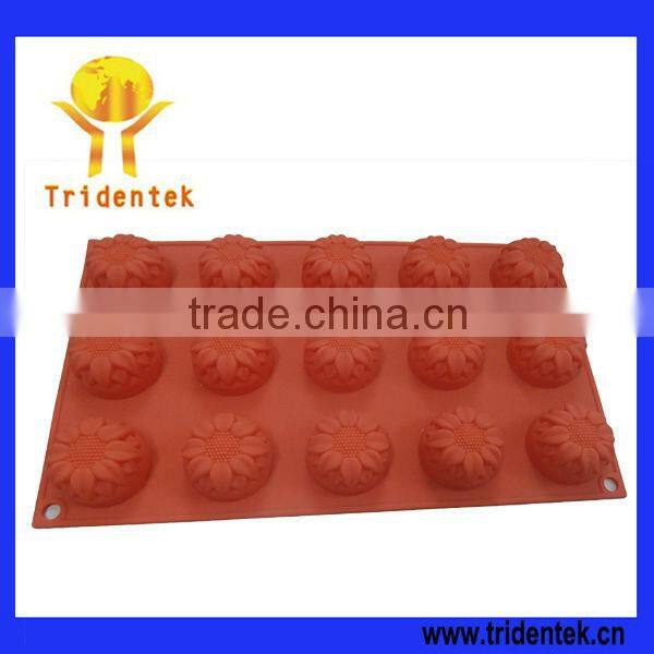 Flexible Non-stick Flower Shape homemade silicone soap mold