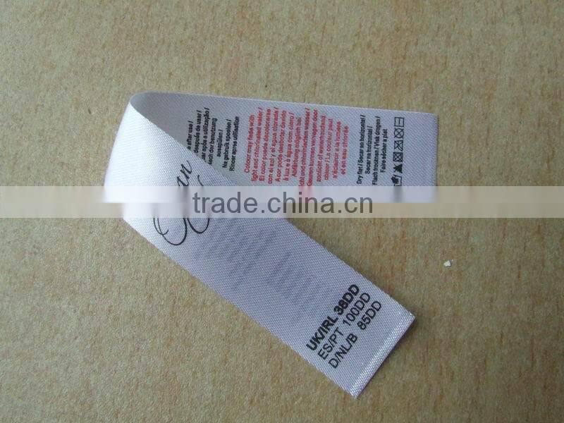 printing care label for garment