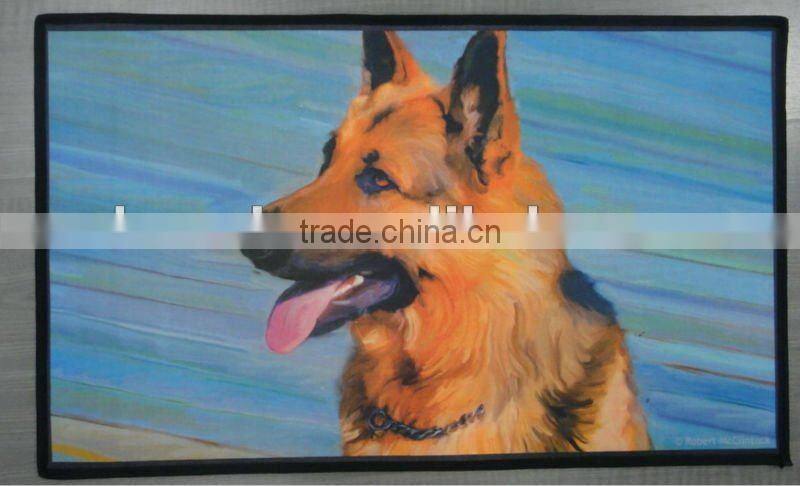 animal design transfer printed door mat