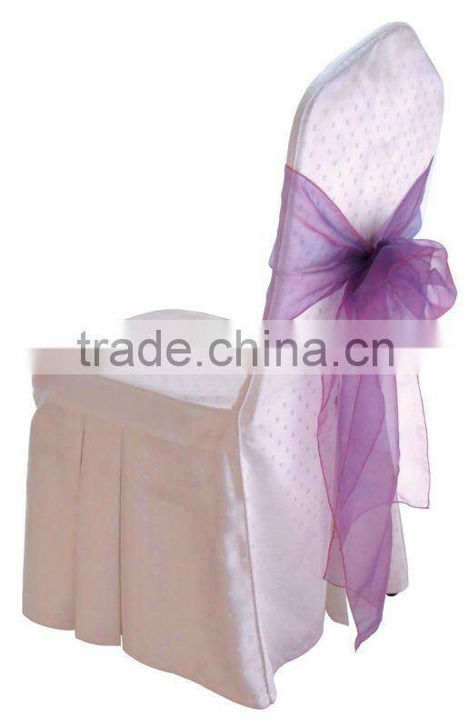 Cheap wholesale banquet chair cover wedding lace chair hood In White Color