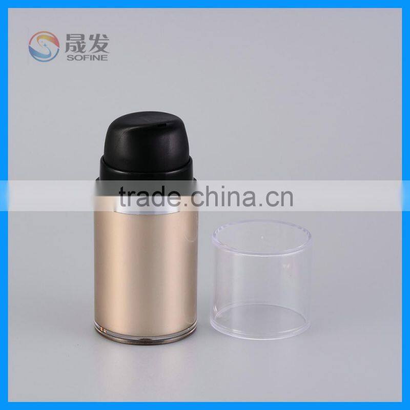 45ML Double Wall Plastic Cosmetic Airless Pump Bottle