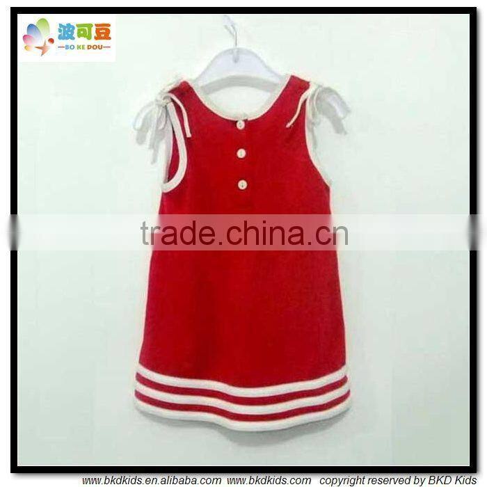 BKD sleeveless babies red dresses from china baby manufacturers
