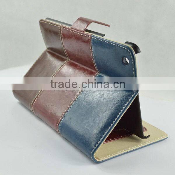 Mix color Leather Stand Case for iPad mini 2