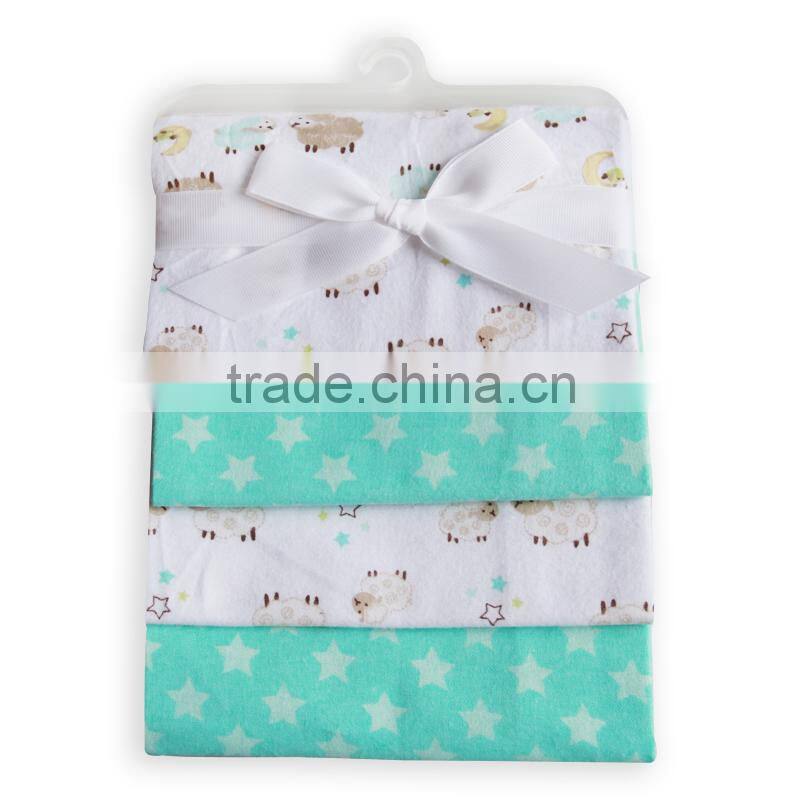 Unisex Design and Sheep Print Infant Cot Flannel Sheet