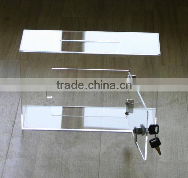 custom acrylic donation box with lock