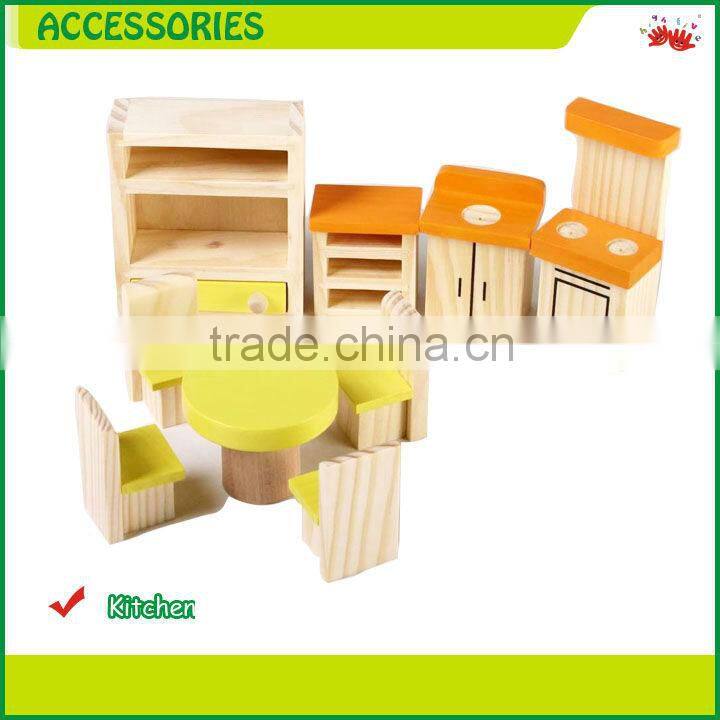 Wooden Toy Miniature Furniture Set