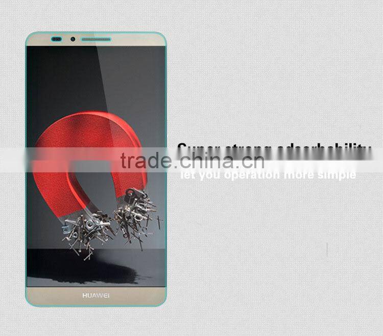 2015 hot new products,hight quality 9H hardness 2.5D round edge tempered glass screen protector for Huawei Mate 7