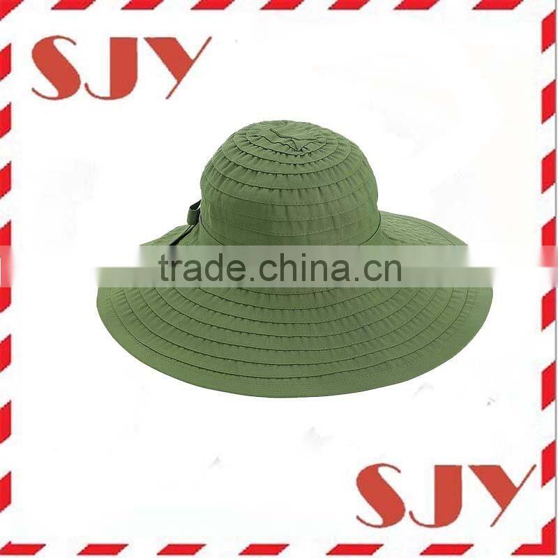 Promotional cheap polyester wide brim floppy summer hat