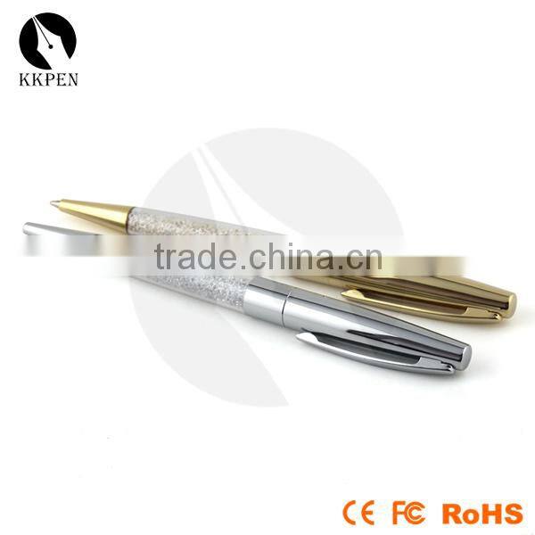 China hot selling folding gift crystal metal ball pen